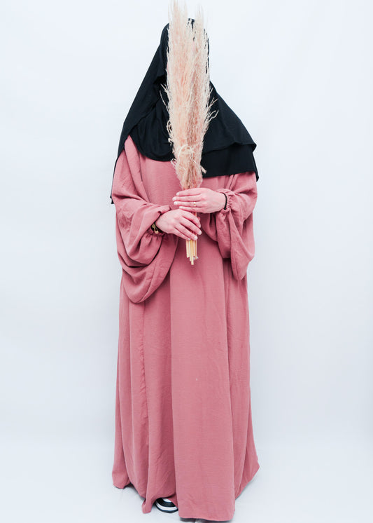 Abaya Ballonärmel Rosarot - islamische Modest Fashion